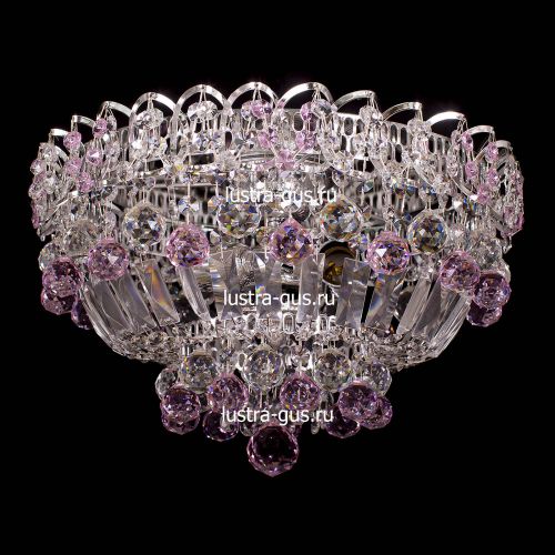 Люстра Катерина шар розовая в Кирове Гусь Хрустальный