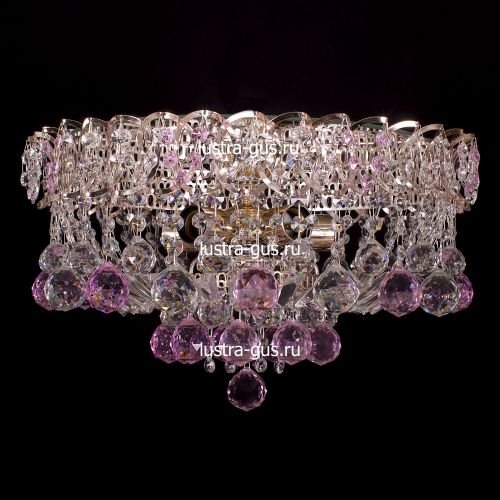 Люстра Катерина шар розовая в Кирове Гусь Хрустальный