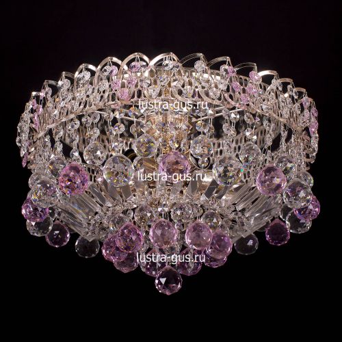 Люстра Катерина шар розовая в Кирове Гусь Хрустальный