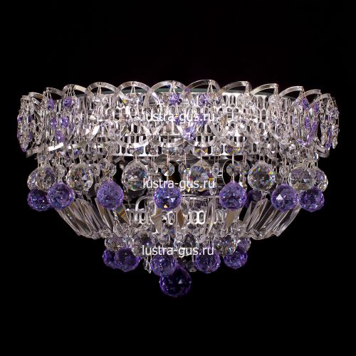 Люстра Катерина шар сиреневая в Кирове Гусь Хрустальный