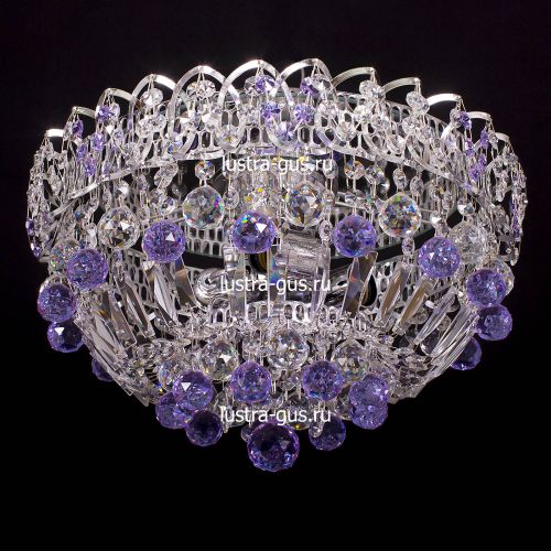Люстра Катерина шар сиреневая в Кирове Гусь Хрустальный