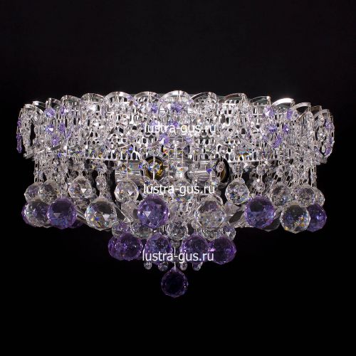Люстра Катерина шар сиреневая в Кирове Гусь Хрустальный