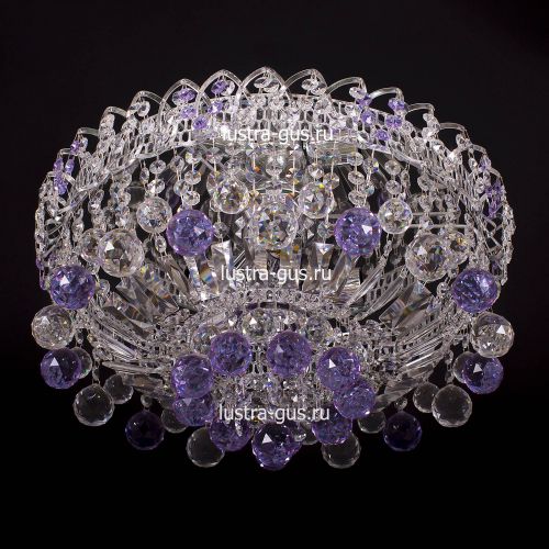 Люстра Катерина шар сиреневая в Кирове Гусь Хрустальный