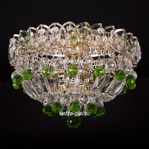 Люстра Катерина шар зеленая в Кирове Гусь Хрустальный