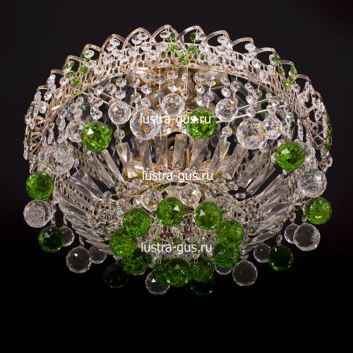 Люстра Катерина шар зеленая в Кирове Гусь Хрустальный