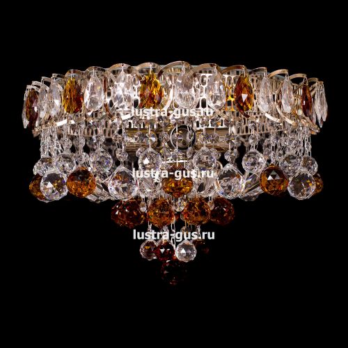 Люстра Катерина Шар Плюс цветная в Кирове Гусь Хрустальный