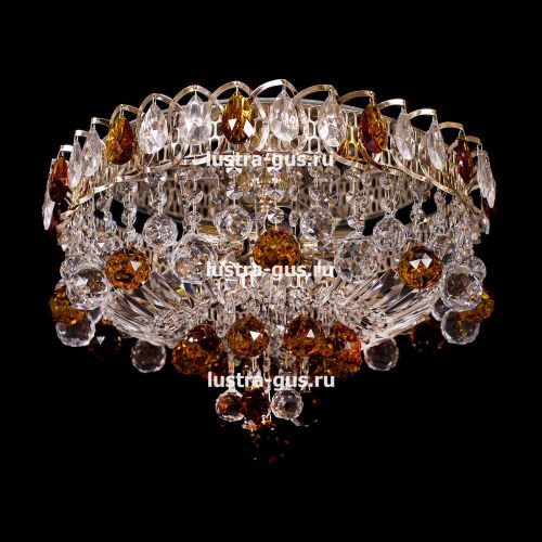 Люстра Катерина Шар Плюс цветная в Кирове Гусь Хрустальный