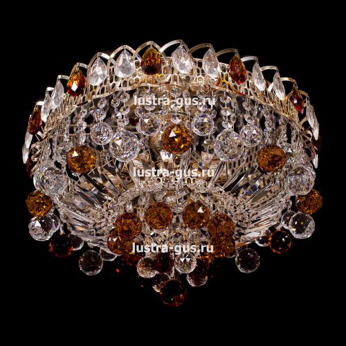 Люстра Катерина Шар Плюс цветная в Кирове Гусь Хрустальный