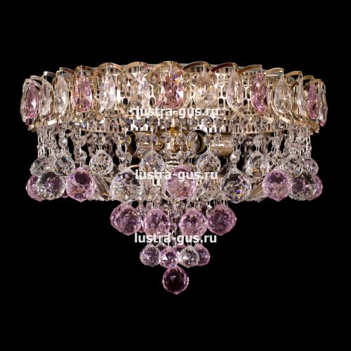 Люстра Катерина Шар Плюс цветная в Кирове Гусь Хрустальный