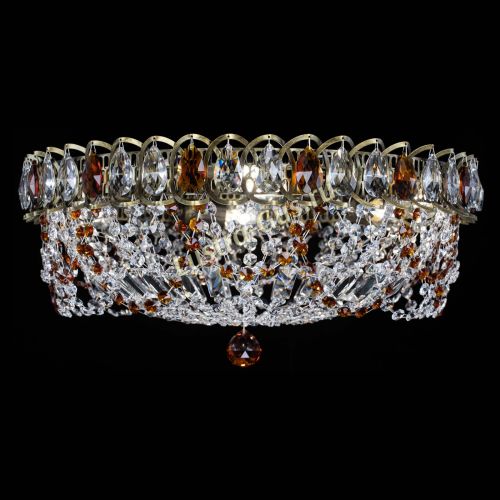 Люстра Хрустальный Каскад Ажур под бронзу Чайная в Кирове Гусь Хрустальный