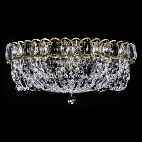 Люстра Хрустальный Каскад Ажур под бронзу Черная в Кирове Гусь Хрустальный