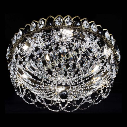 Люстра Хрустальный Каскад Ажур под бронзу Черная в Кирове Гусь Хрустальный