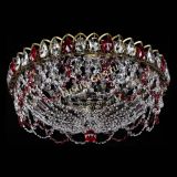 Люстра Хрустальный Каскад Ажур под бронзу Красная в Кирове