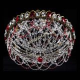 Люстра Хрустальный Каскад Ажур под бронзу Красная в Кирове