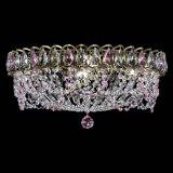 Люстра Хрустальный Каскад Ажур под бронзу Розовая в Кирове