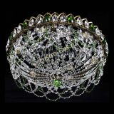 Люстра Хрустальный Каскад Ажур под бронзу Зеленая в Кирове