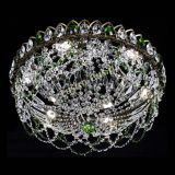 Люстра Хрустальный Каскад Ажур под бронзу Зеленая в Кирове