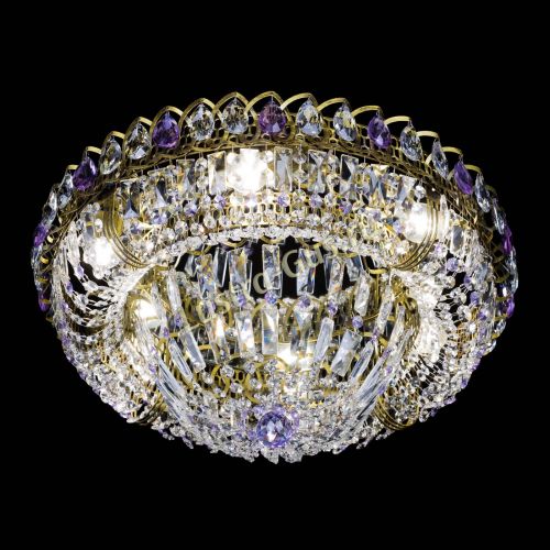 Люстра Кольцо Классика Пластинка фиолетовая под бронзу в Кирове Гусь Хрустальный