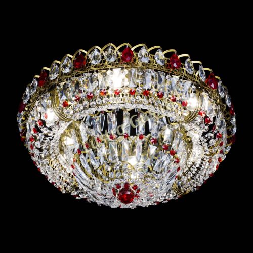 Люстра Кольцо Классика Пластинка красная под бронзу в Кирове Гусь Хрустальный
