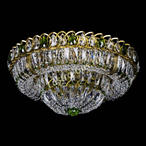 Люстра Кольцо Классика Пластинка зеленая под бронзу в Кирове Гусь Хрустальный