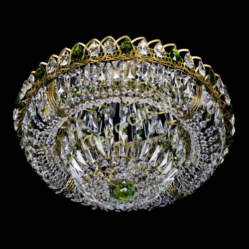 Люстра Кольцо Классика Пластинка зеленая под бронзу в Кирове Гусь Хрустальный
