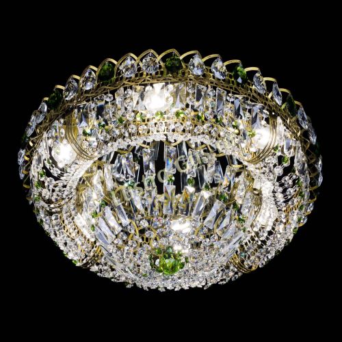 Люстра Кольцо Классика Пластинка зеленая под бронзу в Кирове Гусь Хрустальный