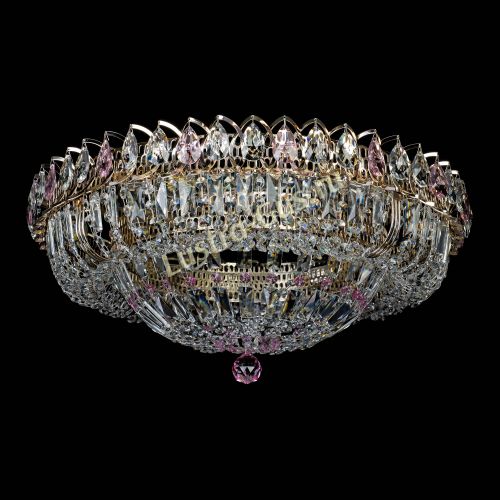 Люстра Кольцо Классика Пластинка розовая в Кирове Гусь Хрустальный