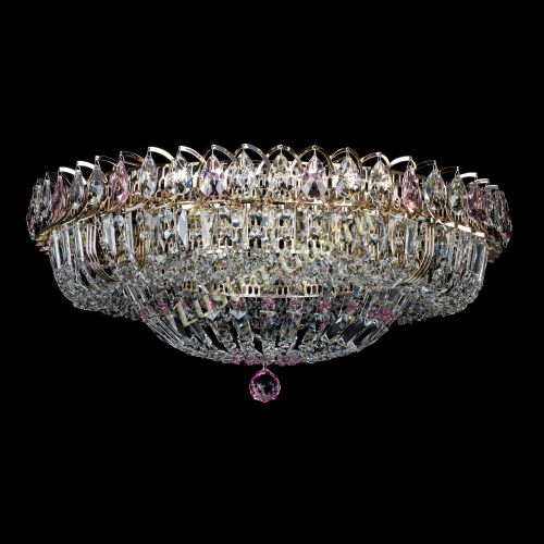 Люстра Кольцо Классика Пластинка розовая в Кирове Гусь Хрустальный