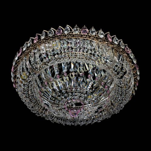 Люстра Кольцо Классика Пластинка розовая в Кирове Гусь Хрустальный