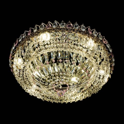 Люстра Кольцо Классика Пластинка розовая в Кирове Гусь Хрустальный