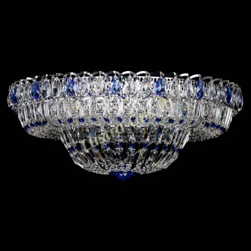 Люстра Кольцо Пластинка 600 мм синяя в Кирове Гусь Хрустальный