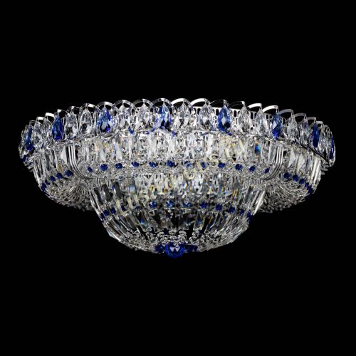 Люстра Кольцо Пластинка 600 мм синяя в Кирове Гусь Хрустальный