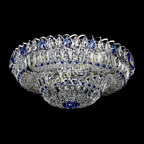 Люстра Кольцо Пластинка 600 мм синяя в Кирове Гусь Хрустальный