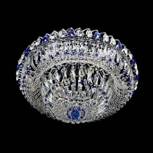 Люстра Кольцо Пластинка 600 мм синяя в Кирове Гусь Хрустальный