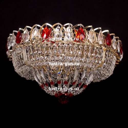 Люстра Кольцо Классика красная в Кирове Гусь Хрустальный