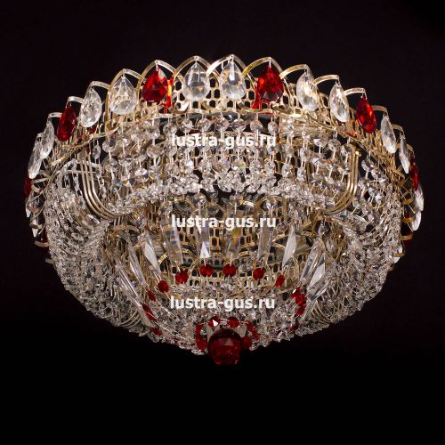 Люстра Кольцо Классика красная в Кирове Гусь Хрустальный