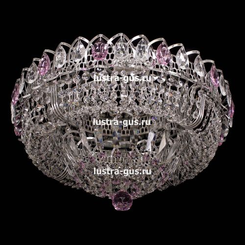Люстра Кольцо Классика розовая в Кирове Гусь Хрустальный