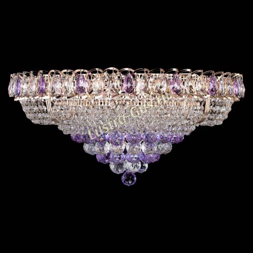 Люстра Кольцо пирамида шар 40 мм фиолетовая в Кирове Гусь Хрустальный