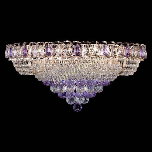 Люстра Кольцо пирамида шар 40 мм фиолетовая в Кирове Гусь Хрустальный