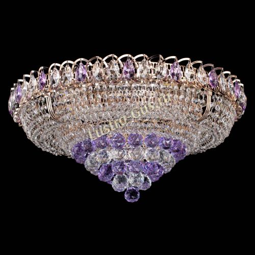 Люстра Кольцо пирамида шар 40 мм фиолетовая в Кирове Гусь Хрустальный