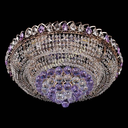 Люстра Кольцо пирамида шар 40 мм фиолетовая в Кирове Гусь Хрустальный