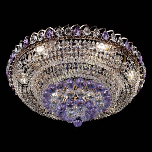 Люстра Кольцо пирамида шар 40 мм фиолетовая в Кирове Гусь Хрустальный