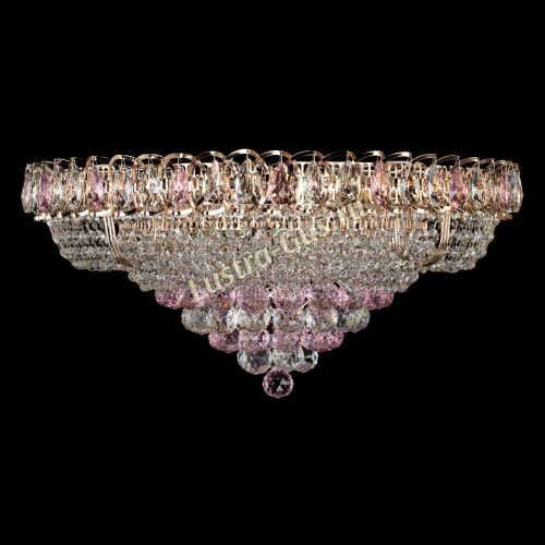 Люстра Кольцо пирамида шар 40 мм розовая в Кирове Гусь Хрустальный