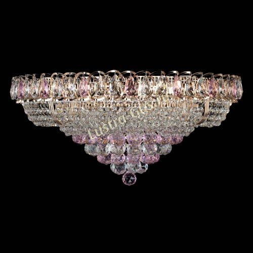 Люстра Кольцо пирамида шар 40 мм розовая в Кирове Гусь Хрустальный