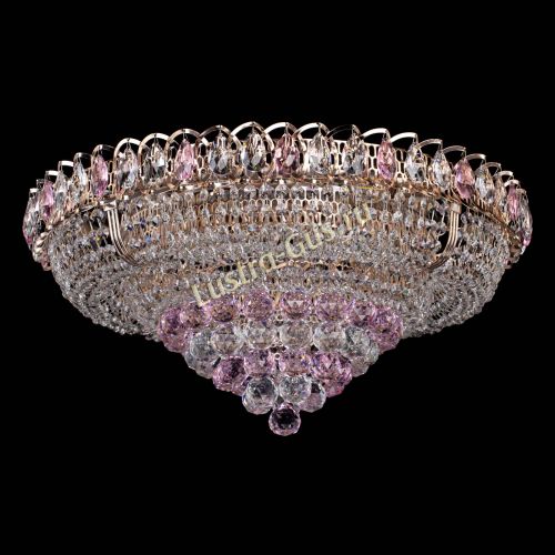Люстра Кольцо пирамида шар 40 мм розовая в Кирове Гусь Хрустальный
