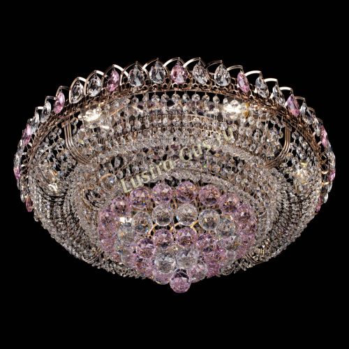 Люстра Кольцо пирамида шар 40 мм розовая в Кирове Гусь Хрустальный