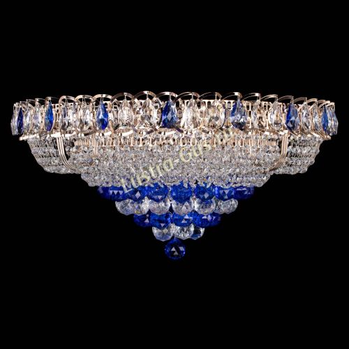 Люстра Кольцо пирамида шар 40 мм синяя в Кирове Гусь Хрустальный