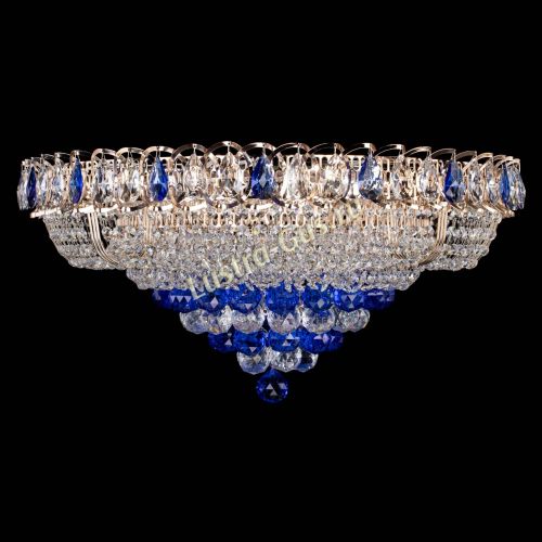 Люстра Кольцо пирамида шар 40 мм синяя в Кирове Гусь Хрустальный