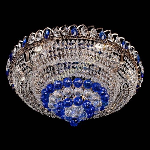 Люстра Кольцо пирамида шар 40 мм синяя в Кирове Гусь Хрустальный