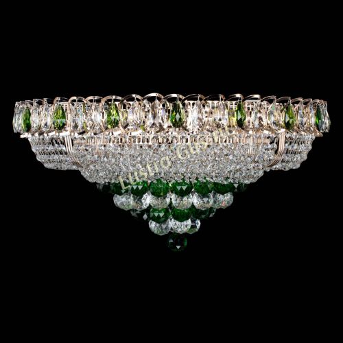 Люстра Кольцо пирамида шар 40 мм зеленая в Кирове Гусь Хрустальный